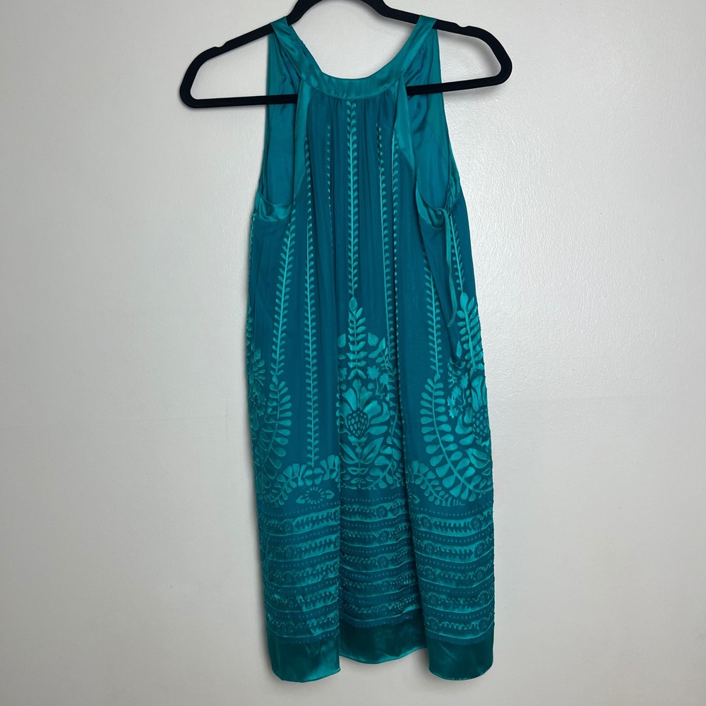 American Vintage Teal Patterned Mini Dress